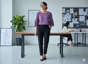 👑PlusS Statement Pleats Top–Wisteria Dream!✨💜