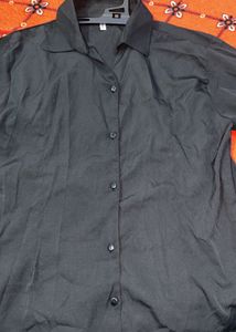 Black Button-Down Shirt