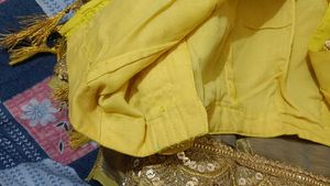 Uppada Yellow And Grey Hand Loom Saree