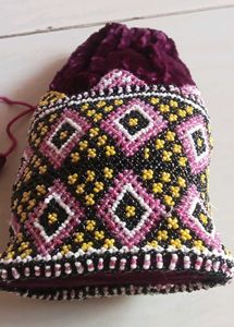 Potli Bag with pearl heavy work