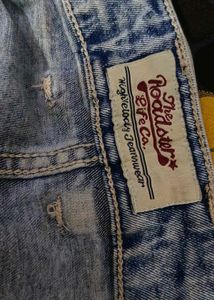Acid Wash Blue Jeans For Men