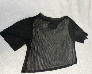 Cult Mesh Crop Top With Attached Bralette Size M