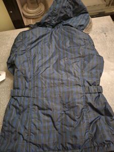 Blue Plaid Hooded Jacket