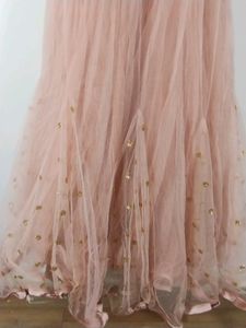 Peach Embroidery Printed Lehanga Choli (Women)