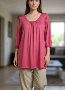 Pink Casual Top + Free Pant