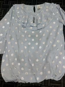 Polka Dot Ruffle Blouse