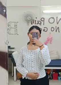 ➡️White Full Sleeve Summer Top⬅️