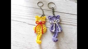Crochet Cat Keychain