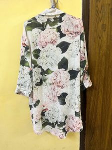 Floral Print Oversized Shirt