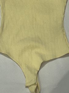 Sweet Heart Neck Imported Yellow H&amp;M Bodysuit