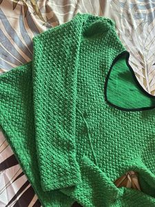 Women Green Crop Sweater 😍