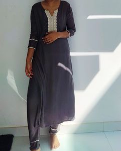 Grey Kurta Set