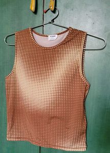 brown crop top Y2k
