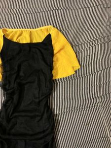 Black &amp; Yellow Mini Dress