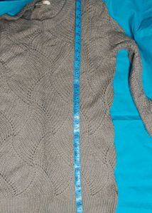 Branded Grey Knit Sweater