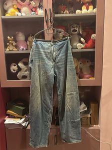 Light Wash Wide Leg Skater Fit Jeans