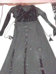 Elegant Black Velvet Dress