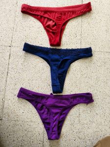 3 Thong Style Small Size Panties