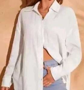 Oversized White Button-Down