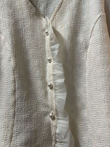 Elegant Cream Tweed Jacket