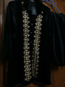 Elegant Black Embroidered Suit