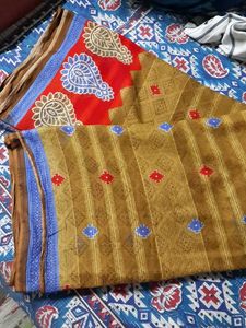 Daily Wear Saree With Little Patch Work
