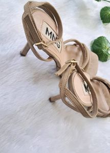 Mango Beige Stilettos Heels