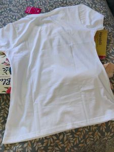 White Graphic Print Tee