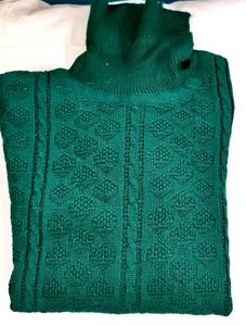 Sea Green Turtleneck Sweater