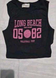 Long Beach Volleyball Fest Crop Top