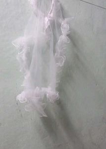 White Tulle Dress With Hairband