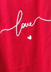 Red 'Love' Long Sleeve Top
