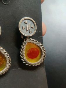 92.5 Silver Glass Earrings