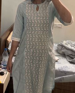 Straight Kurta Light Blue Colour