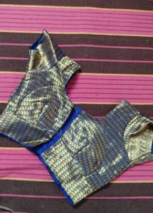 Pink Zari Work Printed Slik Saree With Blouse