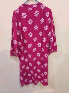 Pink Floral Print Kurti