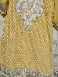 Yellow Embroidered Kurta Set