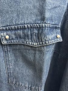 Xxl Denim Pearl Embellished Shirt