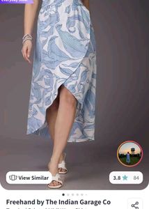 Tropical Printed MIDI skirt