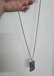 Being Human Unisex Silver Chain with Pendant