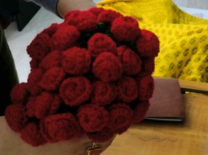 crochet rose bouquet