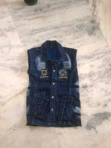 Denim Vest &amp; Jeans Set