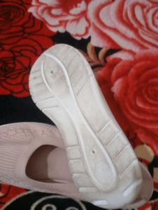 Cream Colour Casual Shoes For Women