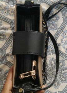 Tan &amp; Black Crossbody Bag