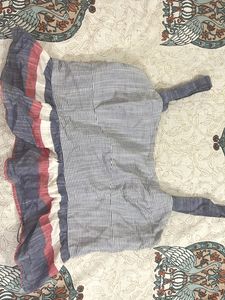 Striped Tie-Up Top