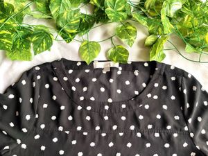 LOFT Women’s Black Patterned Top