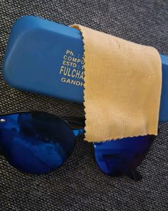 Blue Mirrored Sunglasses