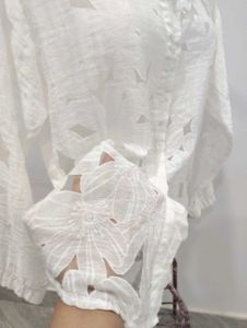 Vintage Sheer White Button-Down