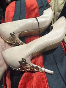 Gold Embellished Heels