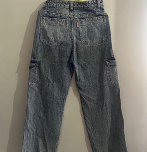 Light Wash Cargo Jeans
